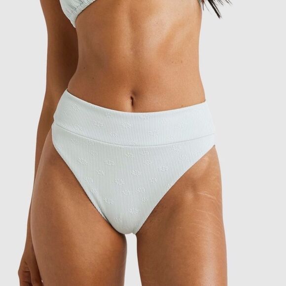 RVCA Women’s Floral High Rise Ribbed Bikini Bottom - Picture 2 of 10